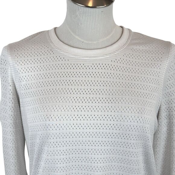 Lululemon Swiftly Breathe Long Sleeve Shirt Top Sz 10 White. - Picture 10 of 11
